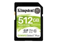 Kingston Canvas Select Plus SDXC 512GB 100MB/s in the group HOME ELECTRONICS / Storage media / Memory cards / MicroSD/HC/XC at TP E-commerce Nordic AB (C63130)