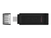 Kingston DataTraveler 70 128GB USB-C 3.2 Gen 1 Svart in the group HOME ELECTRONICS / Storage media / USB memory / USB 3.2 at TP E-commerce Nordic AB (C63144)