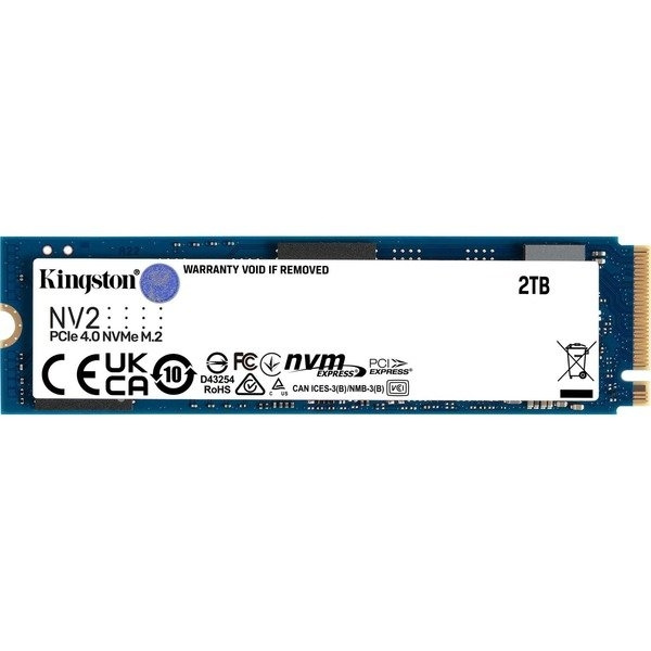 Kingston 2 TB SSD Kingston NV2 M.2 2280 PCIe 4.0 NVMe [R3500/W2800] in the group COMPUTERS & PERIPHERALS / Computer components / Harddrives / SSD at TP E-commerce Nordic AB (C63183)