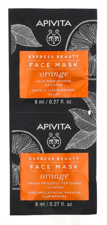 Apivita Express Beauty Face Mask Set 16 ml 2x8ml - Orange in the group BEAUTY & HEALTH / Skin care / Face / Masks at TP E-commerce Nordic AB (C63429)