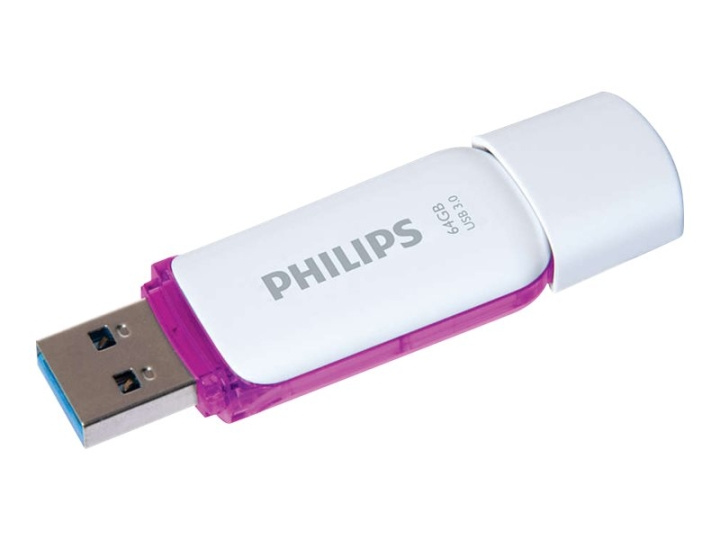 Philips FM64FD75B Snow edition 3.0 64GB USB 3.0 Purple White in the group HOME ELECTRONICS / Storage media / USB memory / USB 3.1 at TP E-commerce Nordic AB (C63654)