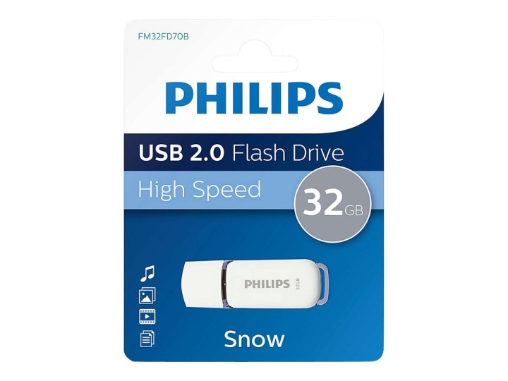 Philips FM32FD70B Snow Edition 2.0 32GB USB 2.0 White in the group HOME ELECTRONICS / Storage media / USB memory / USB 2.0 at TP E-commerce Nordic AB (C63657)