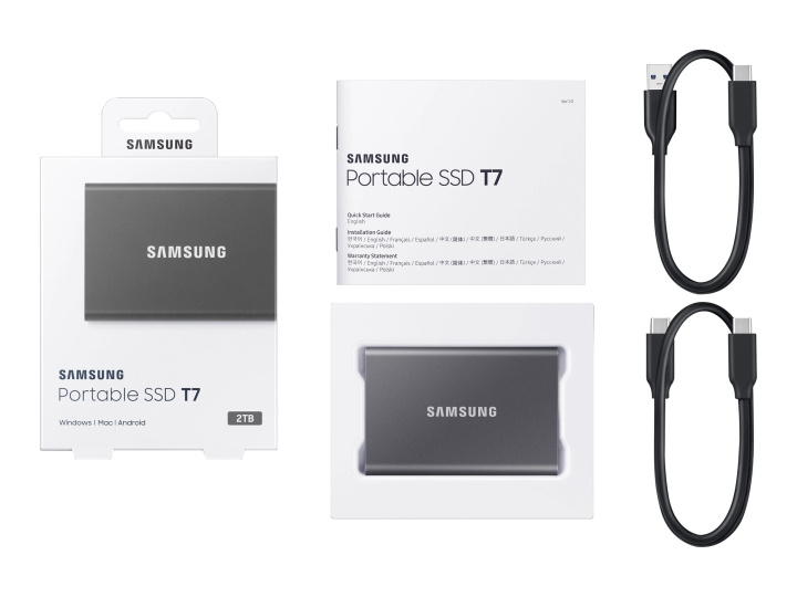 Samsung Portable SSD T7 SSD MU-PC2T0T 2TB USB 3.2 Gen 2 in the group COMPUTERS & PERIPHERALS / Computer components / Harddrives / SSD at TP E-commerce Nordic AB (C63756)