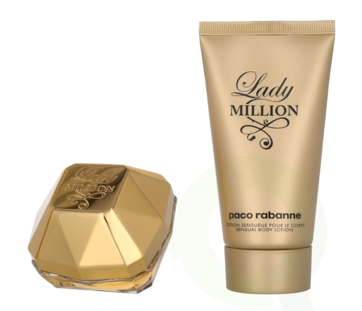 Paco Rabanne Lady Million Giftset 105 ml Edp Spray 30ml/Body Lotion 75ml in the group BEAUTY & HEALTH / Fragrance & Perfume / Perfumes / Perfume for her at TP E-commerce Nordic AB (C64059)