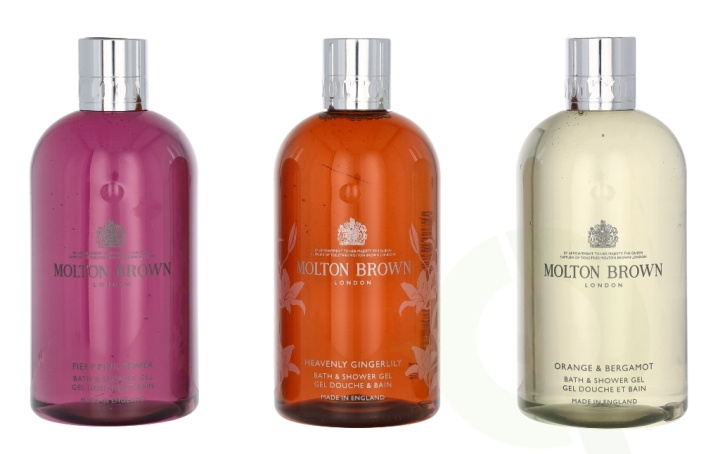 Molton Brown Molton Brown Heavenly Floral & Citrus Set 900 ml Fiery Pink Pepper-300ml/Heavenly Gingerlily 300ml/Orange and Bergamot 300ml in the group BEAUTY & HEALTH / Skin care / Body health / Bath & Shower gels at TP E-commerce Nordic AB (C64063)
