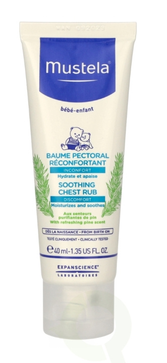 Mustela Bebe Soothing Chest Rub Cream 40 ml in the group TOYS, KIDS & BABY PRODUCTS / Baby Gadgets / Care & Hygiene at TP E-commerce Nordic AB (C64163)