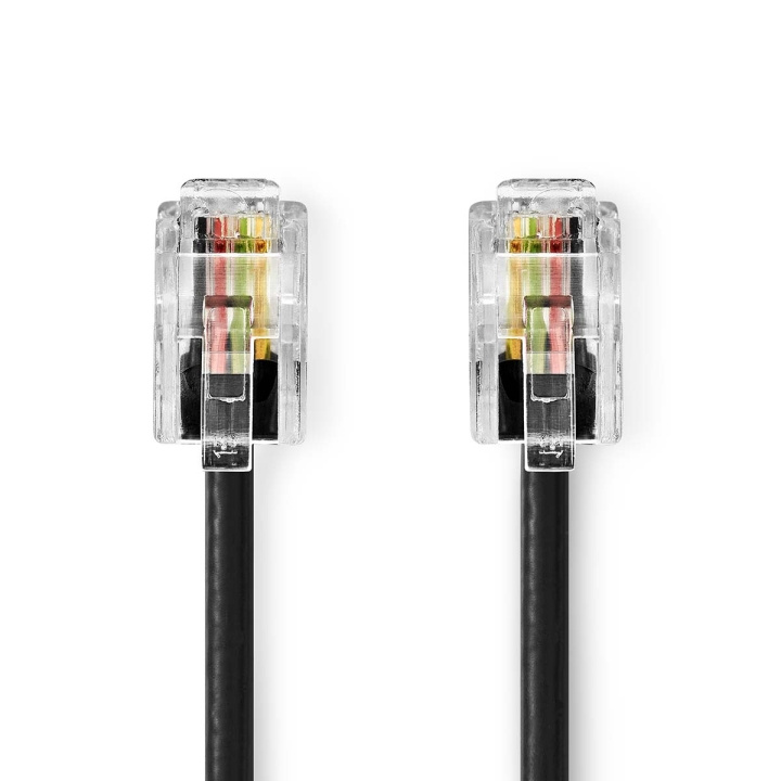 Nedis Telecom Cable | RJ10 Male | RJ10 Male | 5.00 m | Cable design: Coiled | Cable type: RJ10 | Black in the group HOME ELECTRONICS / Audio & Picture / Fixed telephony / Table phones at TP E-commerce Nordic AB (C64427)
