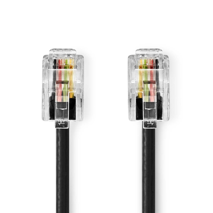 Nedis Telecom Cable | RJ10 Male | RJ10 Male | 5.00 m | Cable design: Coiled | Cable type: RJ10 | Black | Envelope in the group HOME ELECTRONICS / Audio & Picture / Fixed telephony / Table phones at TP E-commerce Nordic AB (C64427)