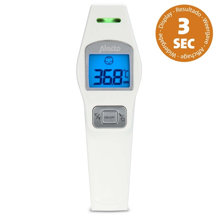 Alecto BC-37 Forehead thermometer infrared white in the group BEAUTY & HEALTH / Health care / Thermometers for fever at TP E-commerce Nordic AB (C64465)