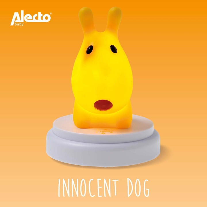 Alecto INNOCENT DOG LED night light dog yellow in the group TOYS, KIDS & BABY PRODUCTS / Children\'s room / Baby lamps / Nightlights at TP E-commerce Nordic AB (C64479)