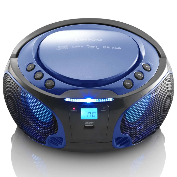 Lenco SCD-550BU Portable FM Radio CD/MP3/USB/Bluetooth® player with LED lighting Blue in the group HOME ELECTRONICS / Audio & Picture / Home cinema, Hifi & Portable / Portable audio players at TP E-commerce Nordic AB (C64492)