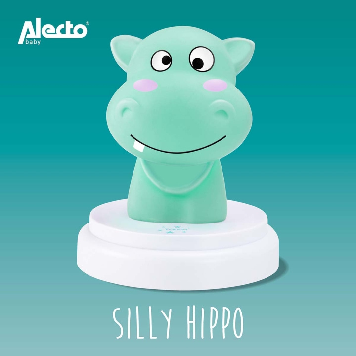 Alecto SILLY HIPPO LED night light hippo blue in the group TOYS, KIDS & BABY PRODUCTS / Children\'s room / Baby lamps / Nightlights at TP E-commerce Nordic AB (C64495)