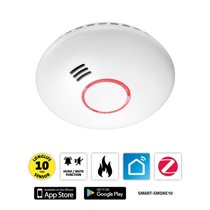 Alecto SMART-SMOKE10 ZigBee Smart smoke detector in the group HOME, HOUSEHOLD & GARDEN / Alarm & Security / Fire, smoke, gas / Smoke alarms at TP E-commerce Nordic AB (C64504)