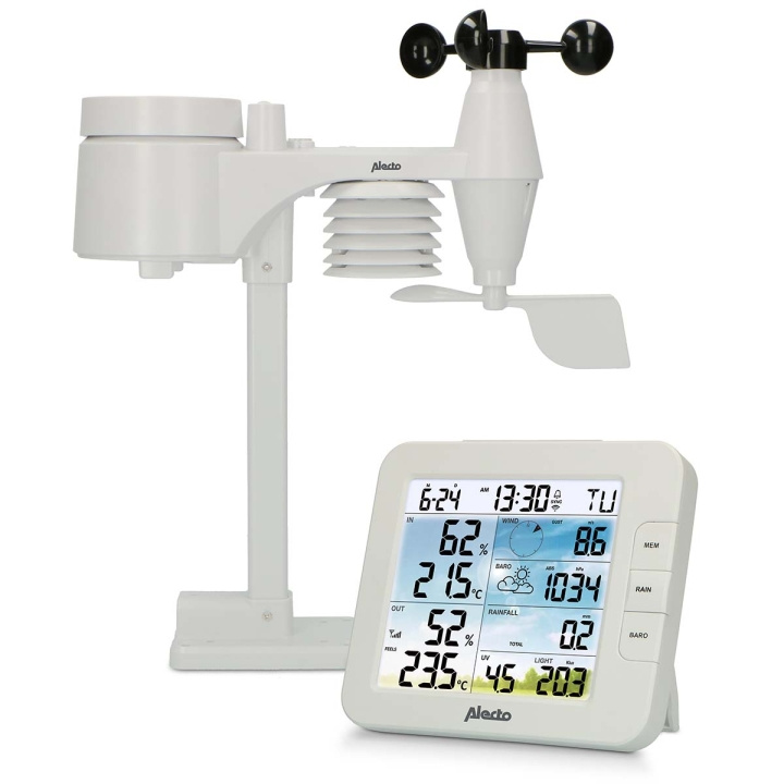 Alecto WS5400 Professional 8 in 1 wi-fi weather station with app and wireless outdoor sensor in the group HOME, HOUSEHOLD & GARDEN / Fans & Climate products / Thermometers & Weather stations at TP E-commerce Nordic AB (C64516)