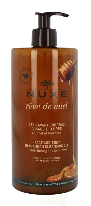 Nuxe Reve De Miel Face And Body Ultra-Rich Cleansing Gel 750 ml in the group BEAUTY & HEALTH / Skin care / Body health / Bath & Shower gels at TP E-commerce Nordic AB (C64708)