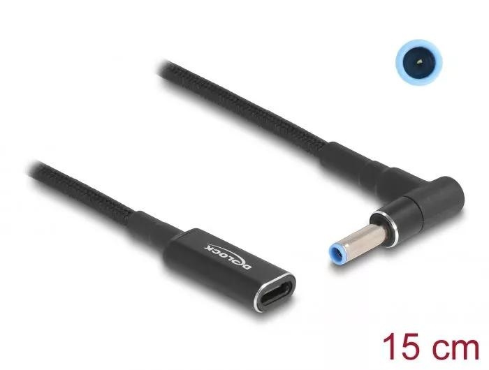 DeLOCK Laptop Charging Cable USB Type-C to HP 4.5 x 3.0mm 15 cm in the group COMPUTERS & PERIPHERALS / Laptops & accessories / Computer chargers / Chargers for laptops / Universal at TP E-commerce Nordic AB (C64742)