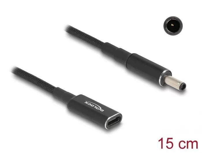 DeLOCK Laptop Charging Cable USB Type-C to Dell 4.5 x 3.0mm 15 cm in the group COMPUTERS & PERIPHERALS / Laptops & accessories / Computer chargers / Chargers for laptops / Universal at TP E-commerce Nordic AB (C64745)