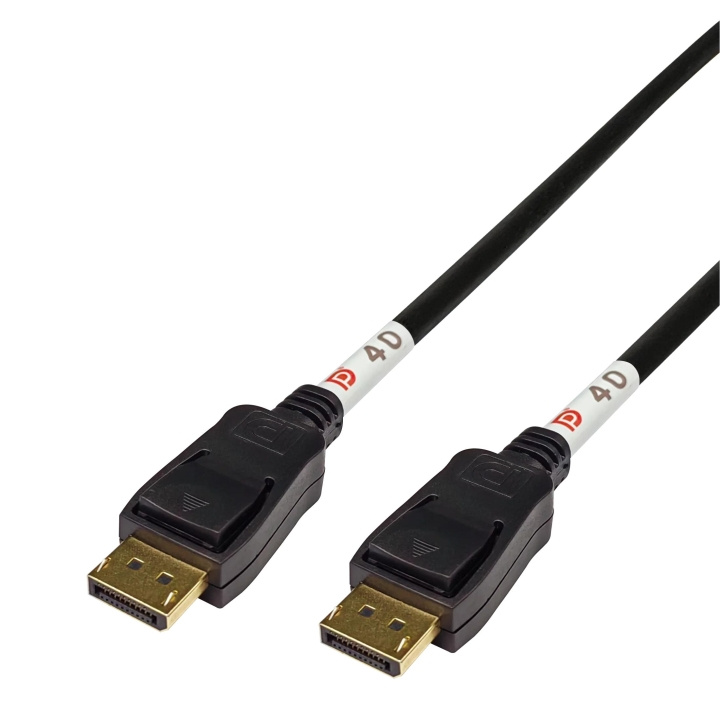 DELTACO DisplayPort cable, DP 2.1, DP40, 0,5m in the group COMPUTERS & PERIPHERALS / Computer cables / DisplayPort / Cables at TP E-commerce Nordic AB (C64764)