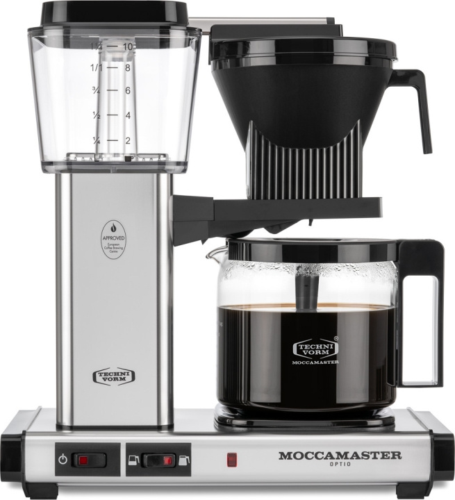 Moccamaster Optio coffee maker, silver in the group HOME, HOUSEHOLD & GARDEN / Household appliances / Coffee makers and accessories / Drip coffee makers at TP E-commerce Nordic AB (C64859)