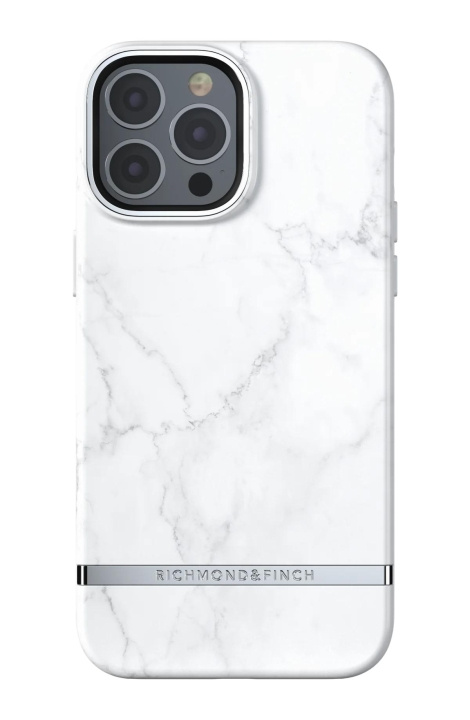 Richmond & Finch iPhone 13 Pro Max Freedom Case, White Marble in the group SMARTPHONE & TABLETS / Phone cases / Apple / iPhone 13 Pro Max / Cases at TP E-commerce Nordic AB (C64914)