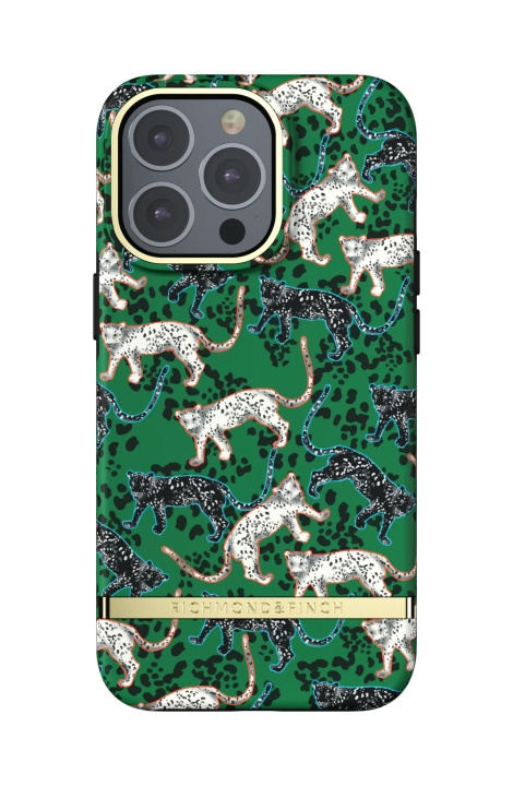 Richmond & Finch iPhone 13 Pro Freedom Case, Green Leopard in the group SMARTPHONE & TABLETS / Phone cases / Apple / iPhone 13 Pro / Cases at TP E-commerce Nordic AB (C64916)