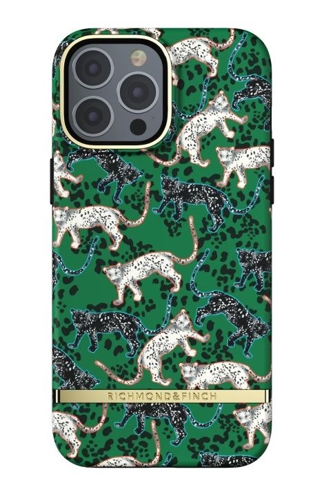 Richmond & Finch iPhone 13 Pro Max Freedom Case, Green Leopard in the group SMARTPHONE & TABLETS / Phone cases / Apple / iPhone 13 Pro Max at TP E-commerce Nordic AB (C64917)