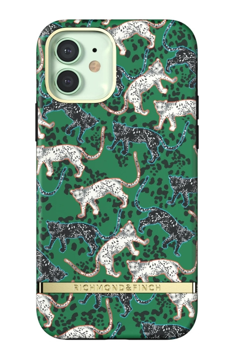 Richmond & Finch iPhone 12/12 Pro Freedom Case, Green Leopard in the group SMARTPHONE & TABLETS / Phone cases / Apple / iPhone 12 / Cases at TP E-commerce Nordic AB (C64918)