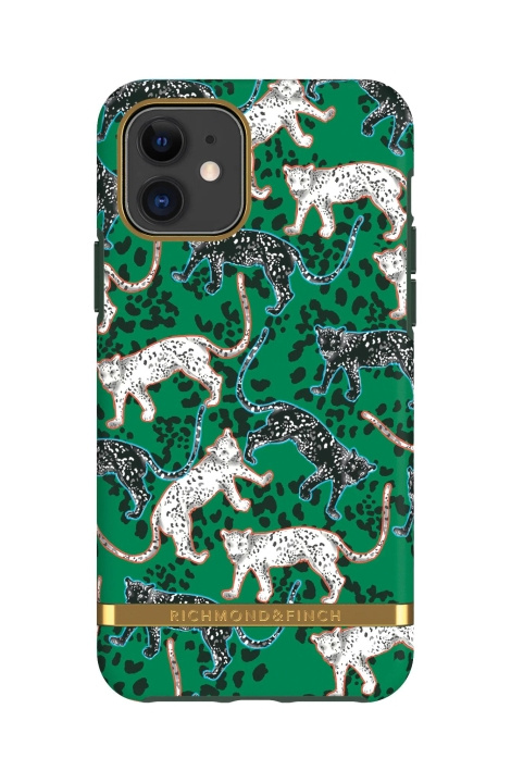 Richmond & Finch iPhone 11 Case, Green Leopard in the group SMARTPHONE & TABLETS / Phone cases / Apple / iPhone 11 / Cases at TP E-commerce Nordic AB (C64919)