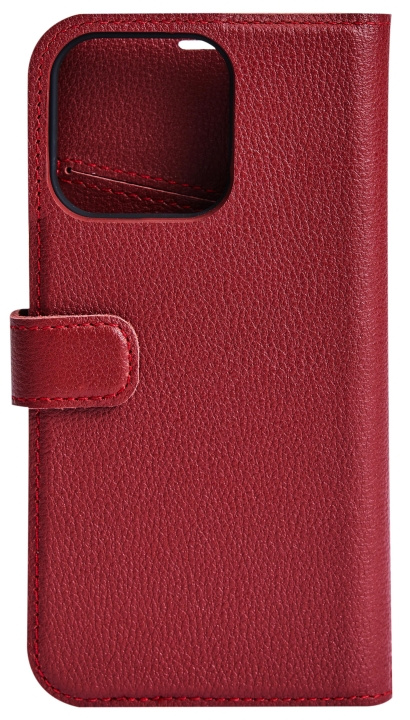 Essentials iPhone 13 Mini leather wallet, detachable, Red in the group SMARTPHONE & TABLETS / Phone cases / Apple / iPhone 13 Mini at TP E-commerce Nordic AB (C65007)