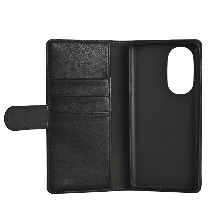 Essentials Motorola Edge 30 PRO PU wallet, 3 cards, black in the group SMARTPHONE & TABLETS / Phone cases / Motorola at TP E-commerce Nordic AB (C65021)