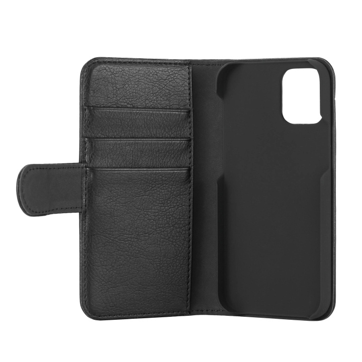 Essentials iPhone 12 mini, PU wallet, 3 cards, black in the group SMARTPHONE & TABLETS / Phone cases / Apple / iPhone 12 Mini at TP E-commerce Nordic AB (C65192)