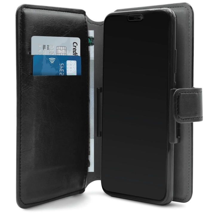 Puro Uni XL Ecoleather Case Adjustable SlideHolder Blk in the group SMARTPHONE & TABLETS / Phone cases / Universal protection / Wallet Case at TP E-commerce Nordic AB (C65276)