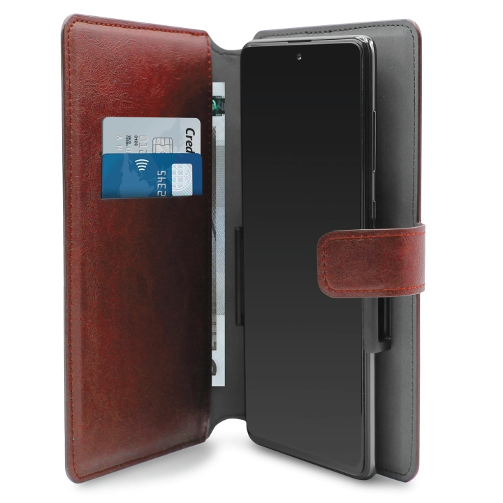 Puro Uni XXL Ecoleather Case Adjustable SlideHolder Red in the group SMARTPHONE & TABLETS / Phone cases / Universal protection / Wallet Case at TP E-commerce Nordic AB (C65278)