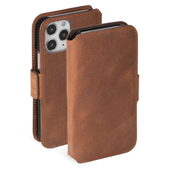 Krusell iPhone 12 Pro Max PhoneWallet Leathe, Cognac in the group SMARTPHONE & TABLETS / Phone cases / Apple / iPhone 12 Pro at TP E-commerce Nordic AB (C65280)