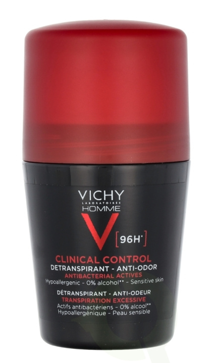 Vichy Homme Clinical Control 96H Detranspirant Roller 50 ml in the group BEAUTY & HEALTH / Fragrance & Perfume / Deodorants / Deodorant for women at TP E-commerce Nordic AB (C65448)