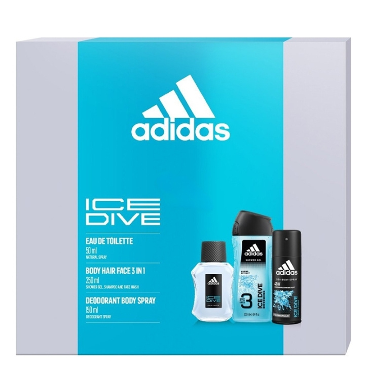 adidas Ice Dive For Him Edt 100ml + Deospray 150ml + Shower Gel 250ml in the group BEAUTY & HEALTH / Gift sets / Gift sets for him at TP E-commerce Nordic AB (C65679)