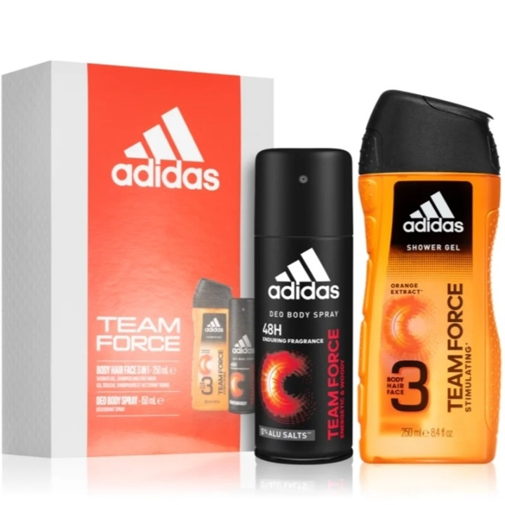 adidas Team Force For Him Deospray 150ml + Shower Gel 250ml in the group BEAUTY & HEALTH / Gift sets / Gift sets for him at TP E-commerce Nordic AB (C65683)