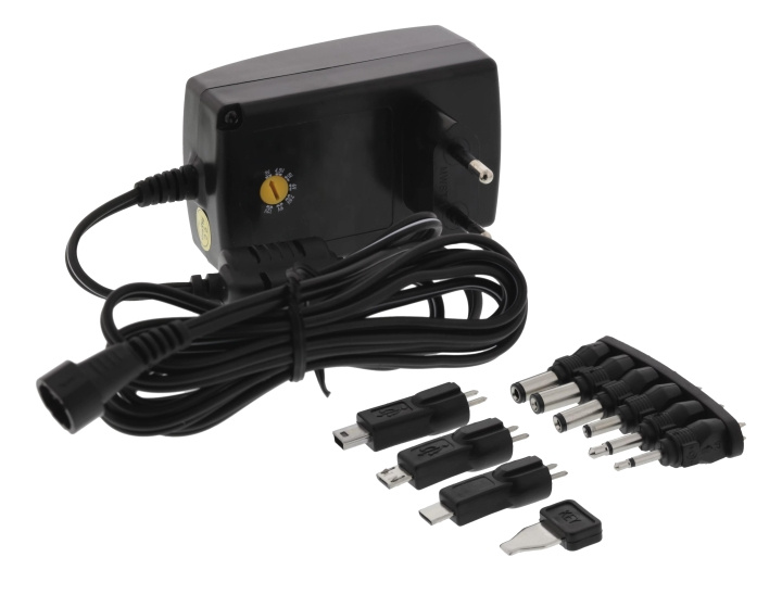 Nordic Quality AC/DC Plugin Adapter, 2250mAh in the group COMPUTERS & PERIPHERALS / Laptops & accessories / Computer chargers / Chargers for laptops / Universal at TP E-commerce Nordic AB (C65770)