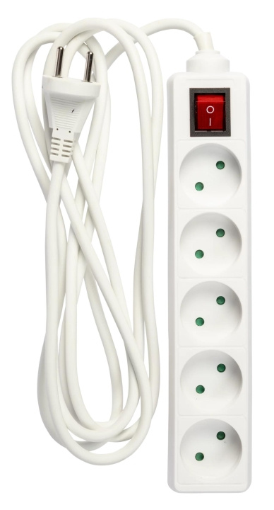 Nordic Quality 5-way plug w/switch (D), 3m in the group HOME, HOUSEHOLD & GARDEN / Electricity & Lighting / Power strips at TP E-commerce Nordic AB (C65805)
