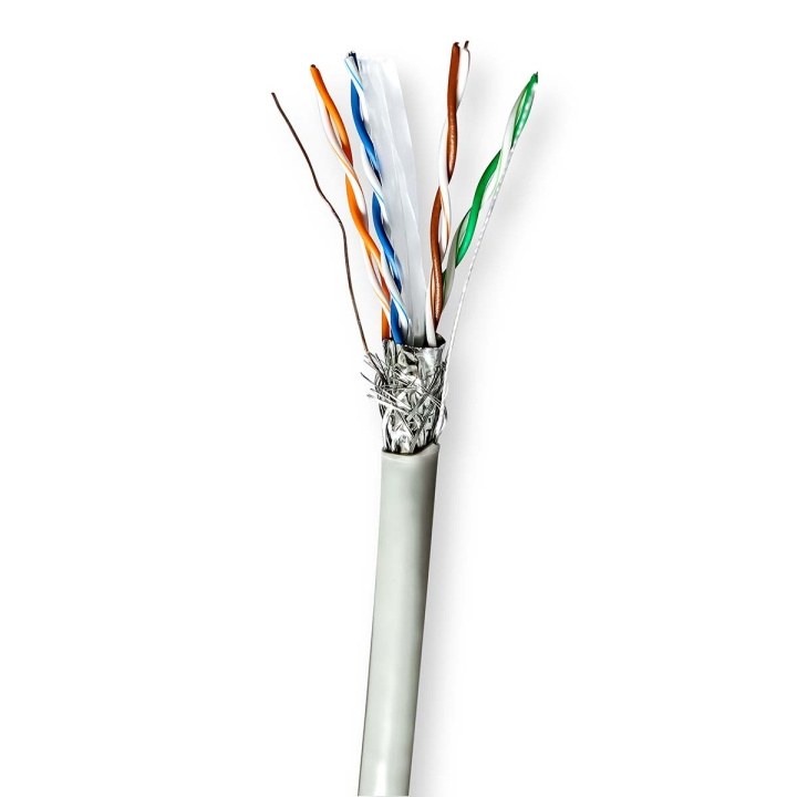 Nedis Network Cable Roll | CAT6 | Stranded | S/FTP | CCA | 100.0 m | Indoor | Round | PVC | Grey | Gift Box in the group COMPUTERS & PERIPHERALS / Computer cables / Network cables / Cat6 at TP E-commerce Nordic AB (C66025)