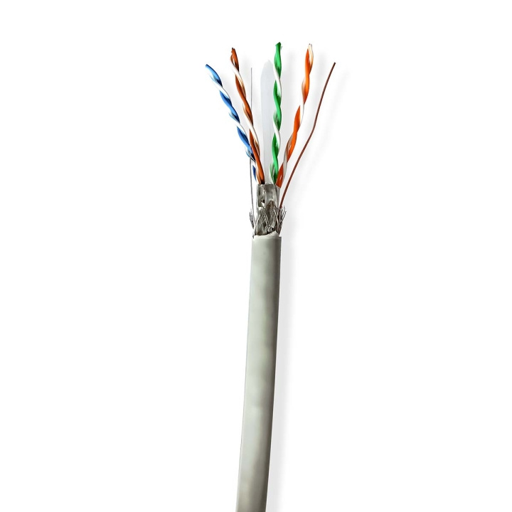 Nedis Network Cable Roll | CAT6 | Solid | SF/UTP | CCA | 100.0 m | Indoor | Round | PVC | Grey | Pull Box in the group COMPUTERS & PERIPHERALS / Computer cables / Network cables / Cat6 at TP E-commerce Nordic AB (C66026)