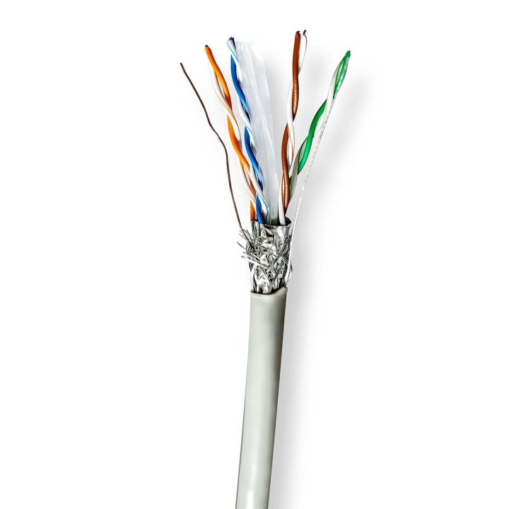 Nedis Network Cable Roll | CAT6 | Stranded | S/FTP | CCA | 305.0 m | Indoor | Round | PVC | Grey | Pull Box in the group COMPUTERS & PERIPHERALS / Computer cables / Network cables / Cat6 at TP E-commerce Nordic AB (C66027)