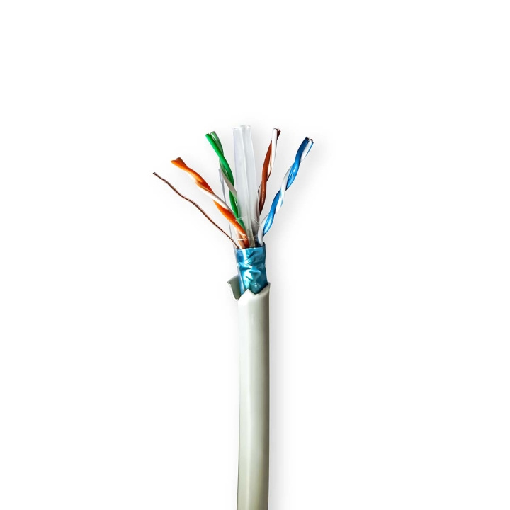 Nedis Network Cable Roll | CAT6 | Stranded | F/UTP | Bare Copper | 100.0 m | Indoor | Round | LSZH | Grey | Pull Box in the group COMPUTERS & PERIPHERALS / Computer cables / Network cables / Cat6 at TP E-commerce Nordic AB (C66033)
