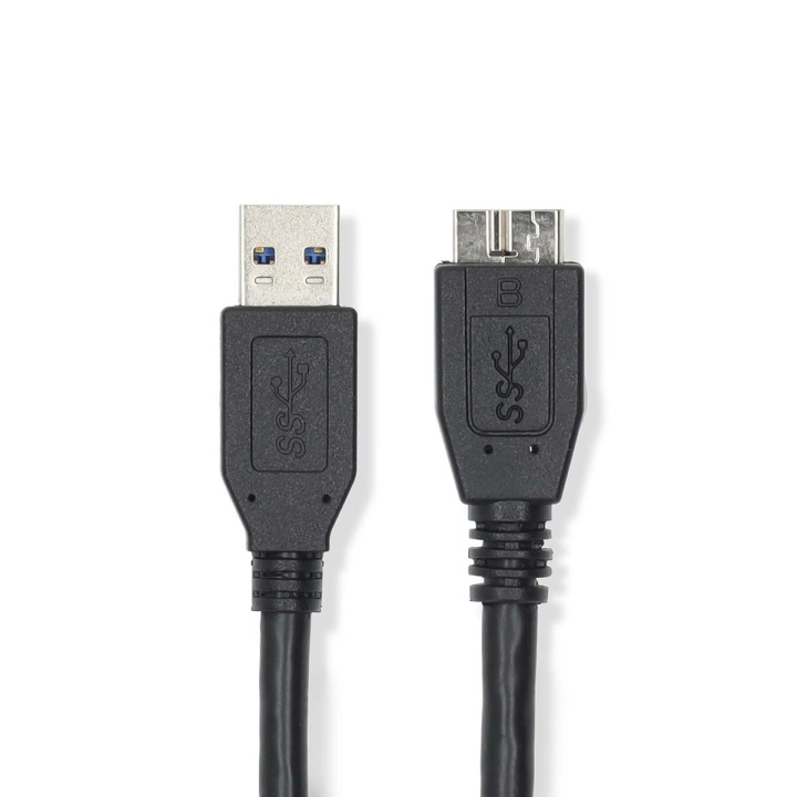 Nedis USB Cable | USB 3.2 Gen 1 | USB-A Male | USB Micro-B Male | 5 Gbps | Nickel Plated | 0.50 m | Round | PVC | Black | Label in the group COMPUTERS & PERIPHERALS / Computer cables / USB / Micro-USB at TP E-commerce Nordic AB (C66143)