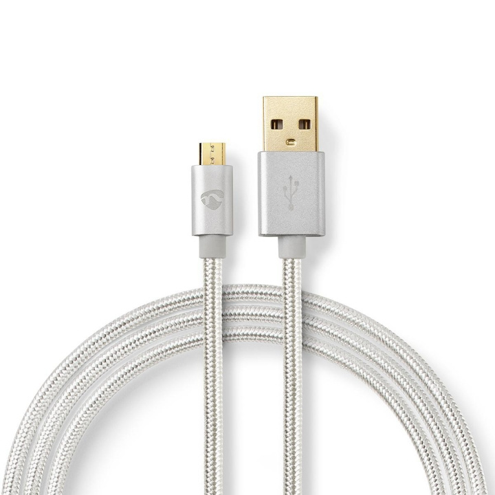 Nedis USB Cable | USB 2.0 | USB-A Male | USB Micro-B Male | 10 W | 480 Mbps | Gold Plated | 3.00 m | Round | Braided / Nylon | Aluminium | Cover Window Box in the group COMPUTERS & PERIPHERALS / Computer cables / USB / Micro-USB at TP E-commerce Nordic AB (C66173)