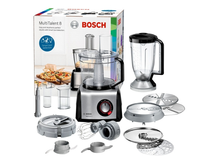 Bosch MultiTalent 8 MC812M865 Food processor 3.9 liters Brushed stainless steel/black in the group HOME, HOUSEHOLD & GARDEN / Household appliances / Food processor & Kitchen appliances / Food processors at TP E-commerce Nordic AB (C66446)