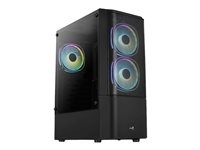 AeroCool Quantum Mesh Tower ATX Utan nätaggregat Svart in the group COMPUTERS & PERIPHERALS / Computer components / Chassis at TP E-commerce Nordic AB (C66478)