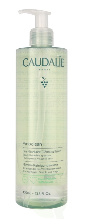Caudalie Vinoclean Micellar Cleansing Water 400 ml in the group BEAUTY & HEALTH / Skin care / Face / Cleaning at TP E-commerce Nordic AB (C66778)