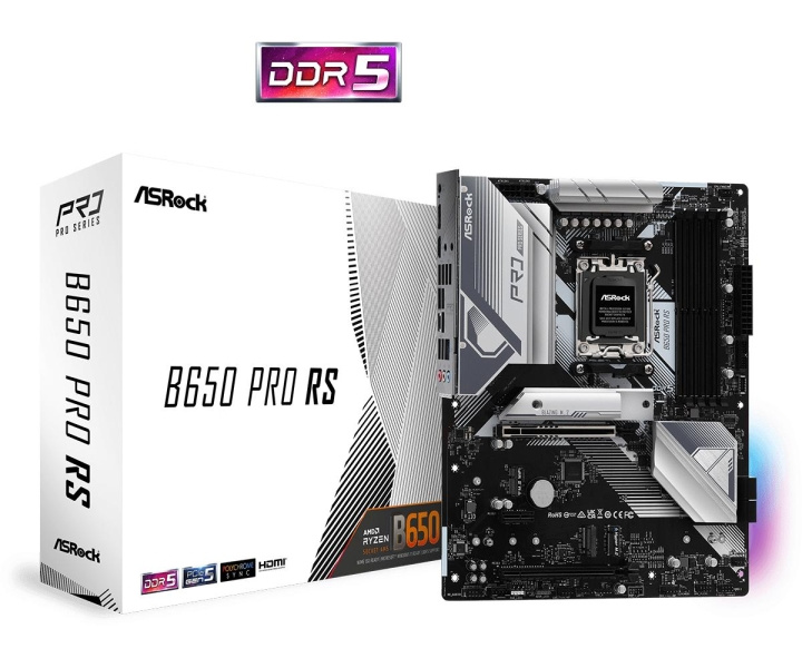 ASRock B650 Pro RS ATX AM5 AMD B650 in the group COMPUTERS & PERIPHERALS / Computer components / Motherboard at TP E-commerce Nordic AB (C66957)