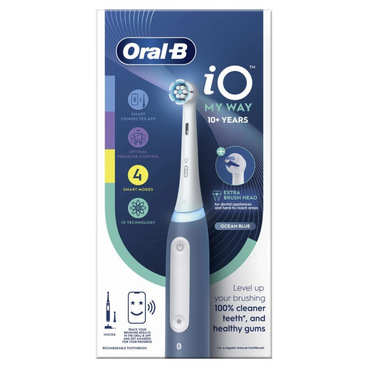 Oral B iO My Way Electric Toothbrush Blue + Extra Brush Head in the group BEAUTY & HEALTH / Oral care / Electric toothbrushes at TP E-commerce Nordic AB (C67026)